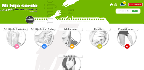 Recurso web con información para familias con hijos sordos, con información y consejos sobre diversos temas